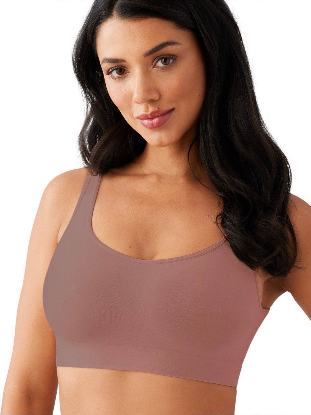 Wacoal Bra Womens Small  Feeling Flexible Bralette Taupe Fits Up to D/DD New